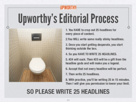Social Selling Write 25 Headlines. It Makes a difference! - UpWorthy